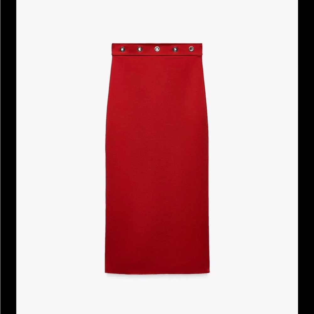 New🔥 Zara Elegant Red Women's Skirt